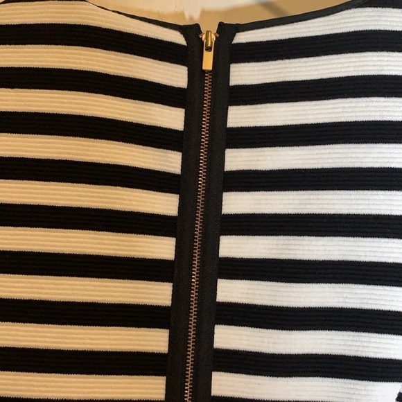 Black and White Striped Flare Dress,  2 - Picture 3 of 8